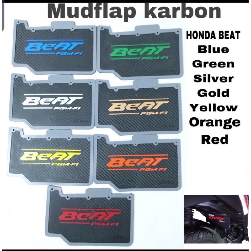 MUD FLAP BEAT FI PENAHAN LUMPUR AKSESORIS HONDA PELINUNG INJEKTOR BEAT FI