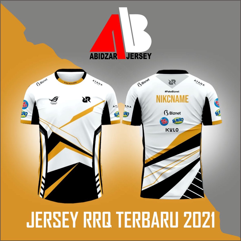 Jersey RRQ Terbaru 2021 MPL Season 8 game Mobile Legend Free Fire Dota2 PUBG CODM Free nickname