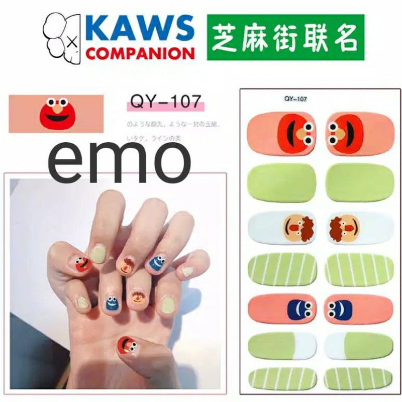 mrcaisen Stiker kuku isi 14 nail sticker dewasa tahan air menicure