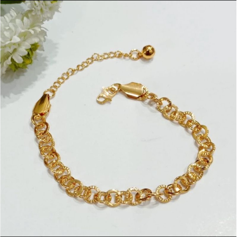 Gelang tangan xuping wanita dewasa lapis emas perhiasan fashion