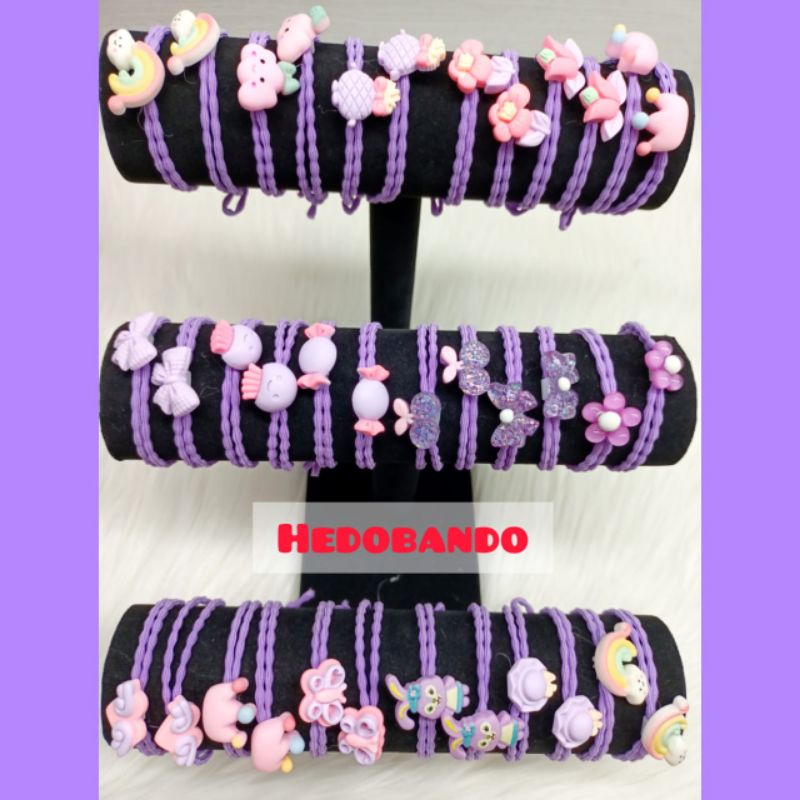 BISA GROSIR - BACA DESKRIPSI - IKAT RAMBUT KOREA (2 IN 1) - GELANG CLAY - IKATAN RAMBUT KOREA CUTE