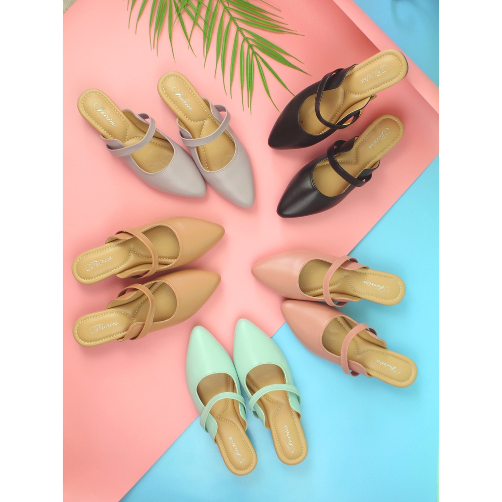 [7.7 Boombastis Sale⚡] - SANDAL WANITA FAIRIES FAY FS010 MULES SANDALS