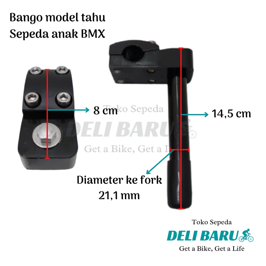 Bango dudukan stang model tahu sepeda anak BMX