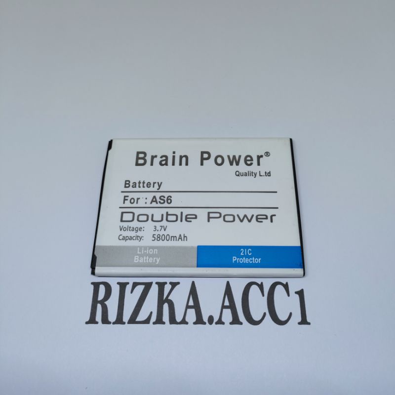 Baterai Aldo AS6 AS-6 Brain Power Battery Batrai Batre Hp