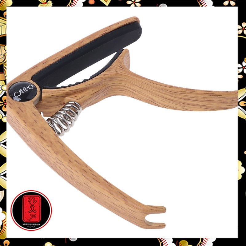 SLOZZ Capo Gitar Aluminium Alloy Wood Design with Bridge Pin Remover