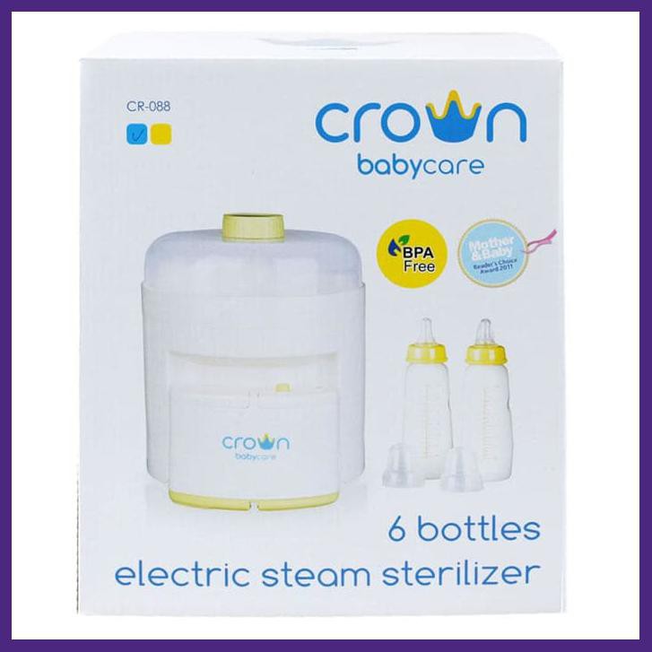 CROWN STERILIZER 6 BOTTLE - STERILISASI STERIL BOTOL SUSU BAYI