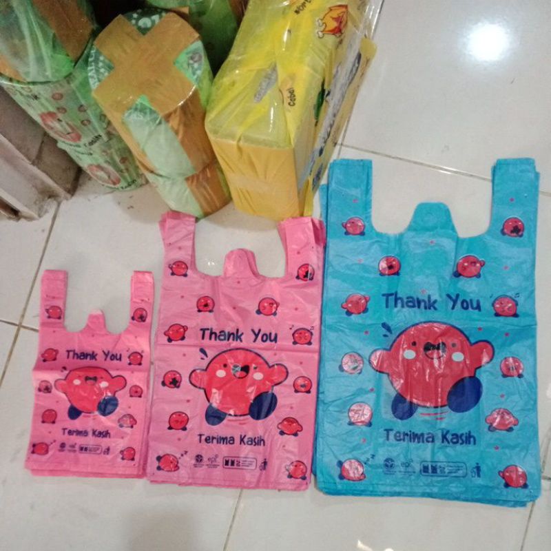 Kantong kresek motif smile thank you full 2,5 ons bukan yg 2,4 ons