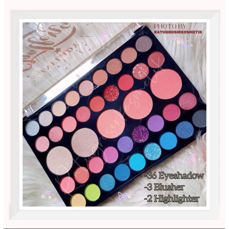 PROMO!!!EYESHADOW BLUSHER &amp; HIGHLIGHTER PALETTE CHALLENGE ANYLADY NO.742B