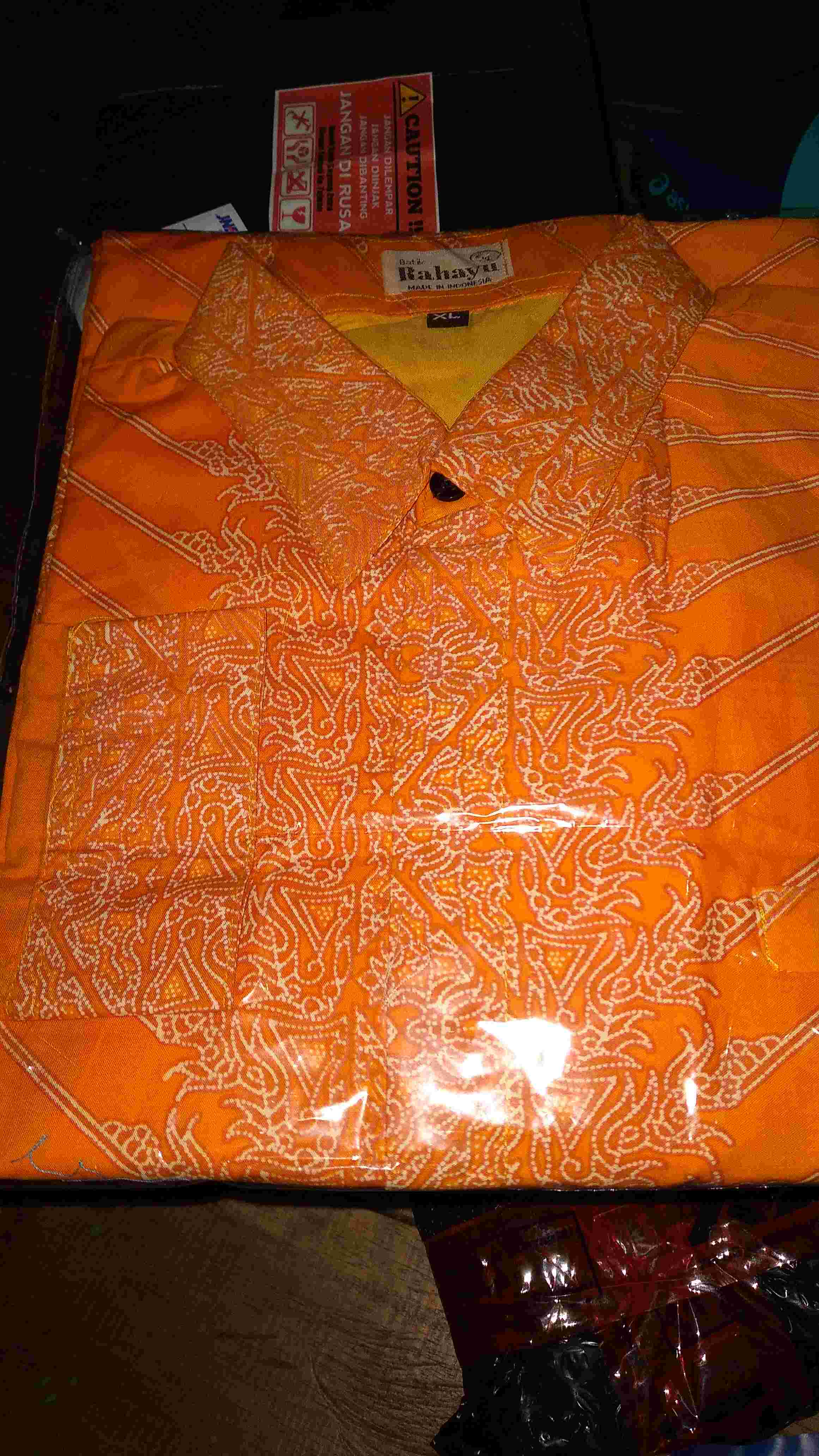 Modang Kuning Kemeja Batik Pria Lengan Panjang Full Furing