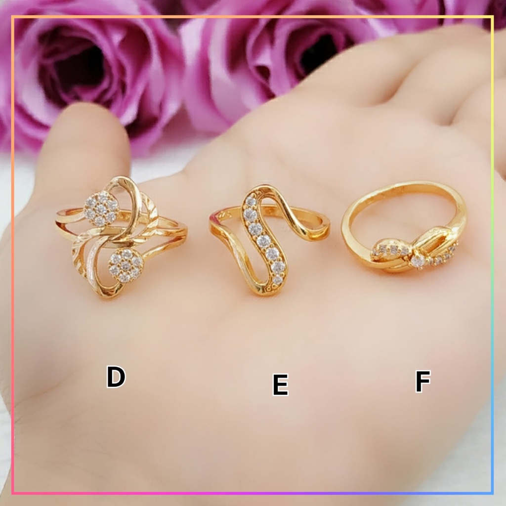Cincin xuping cincin dewasa terbaru fuji terlaris perhiasan wanita cincin lapis emas gold A182