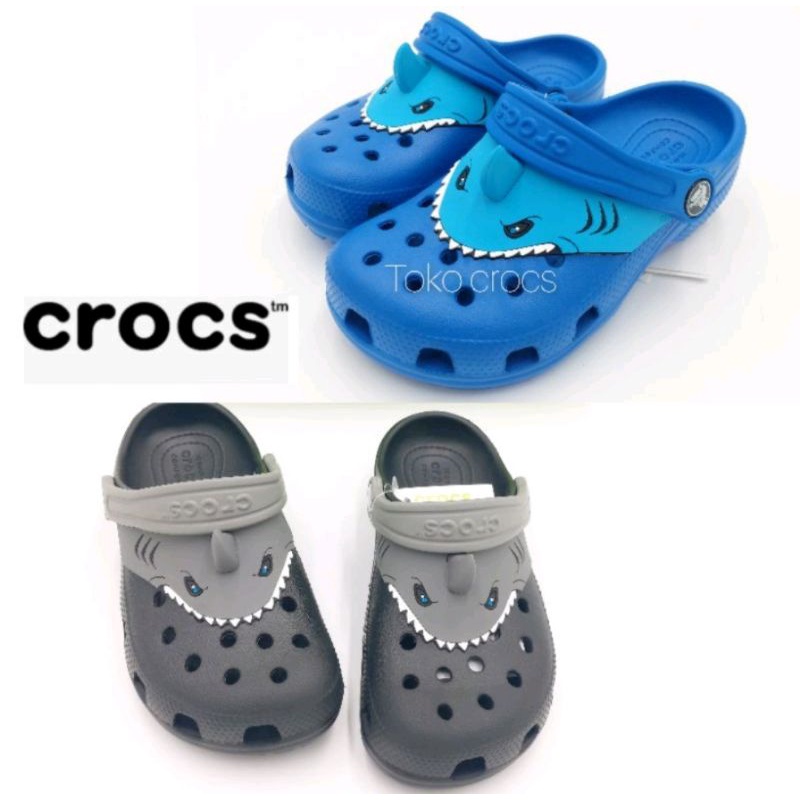 Crocs Anak Anak Shark / Crocs anak Fun lab sharks / shark tanduk