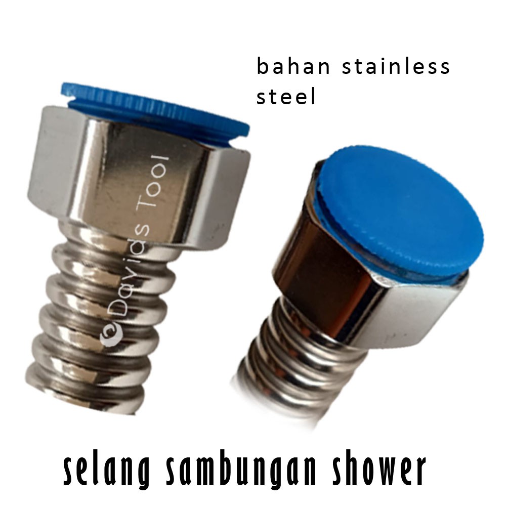 Selang Wastafel Water Heater Hiter Closet Kloset Duduk Fleksibel Air Panas Dingin Flexible Kaku Stainless 1/2 Inch