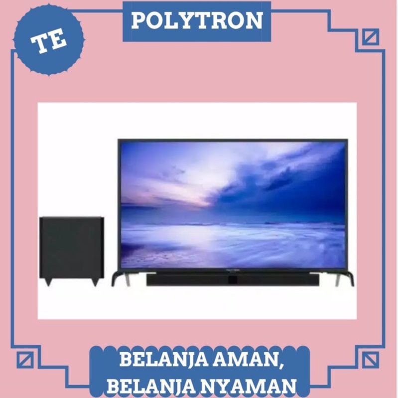 TV LED POLYTRON 32 INCH PLD32B1550 SOUNDBAR NEW SUBWOOPER
