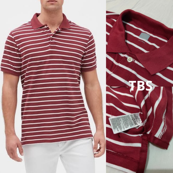  KAOS  KERAH  POLO  POLOSHIRT GAP PIQUE LACOS MAROON 