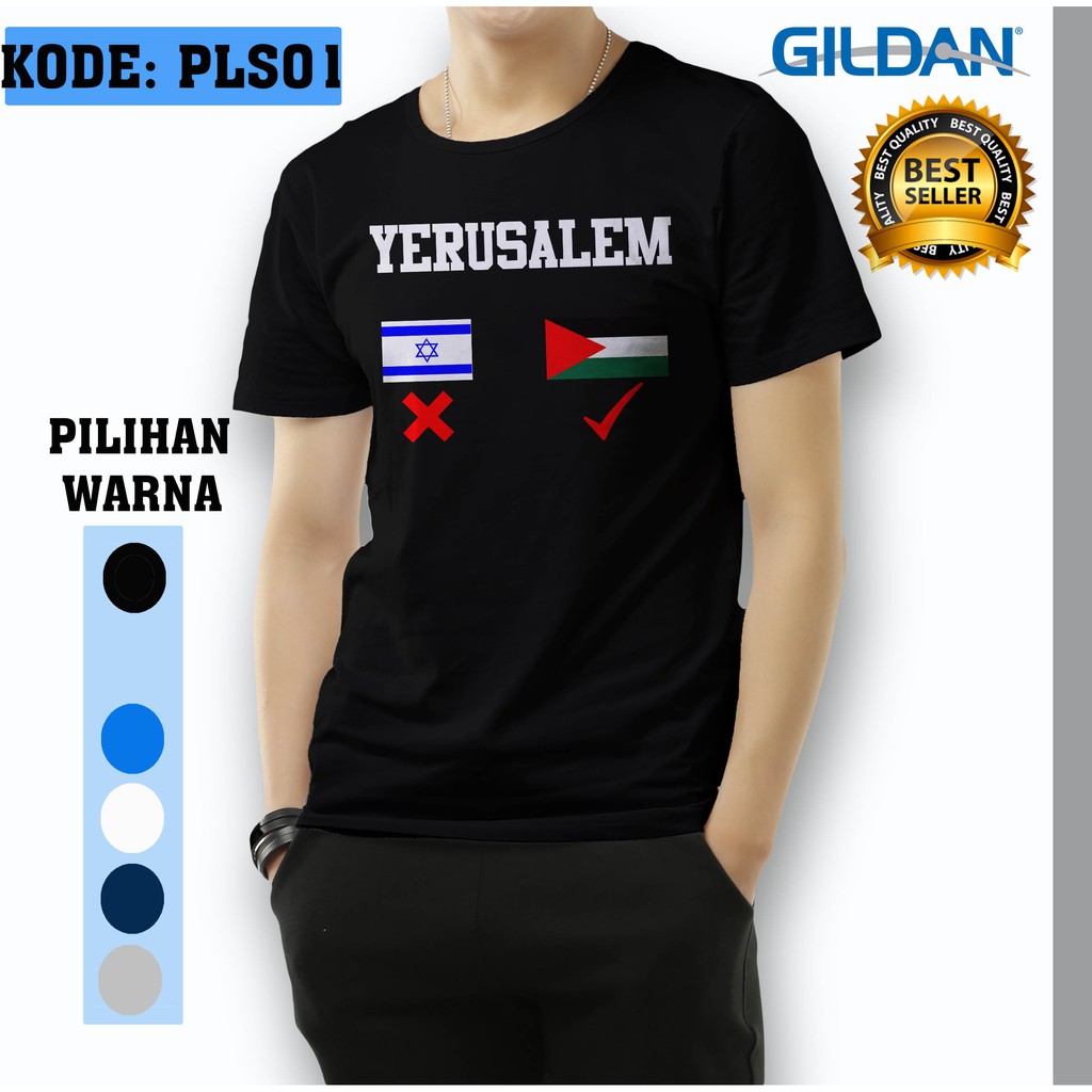 Kaos save palestine-Kaos save palestina yerusalem pls01 hitam