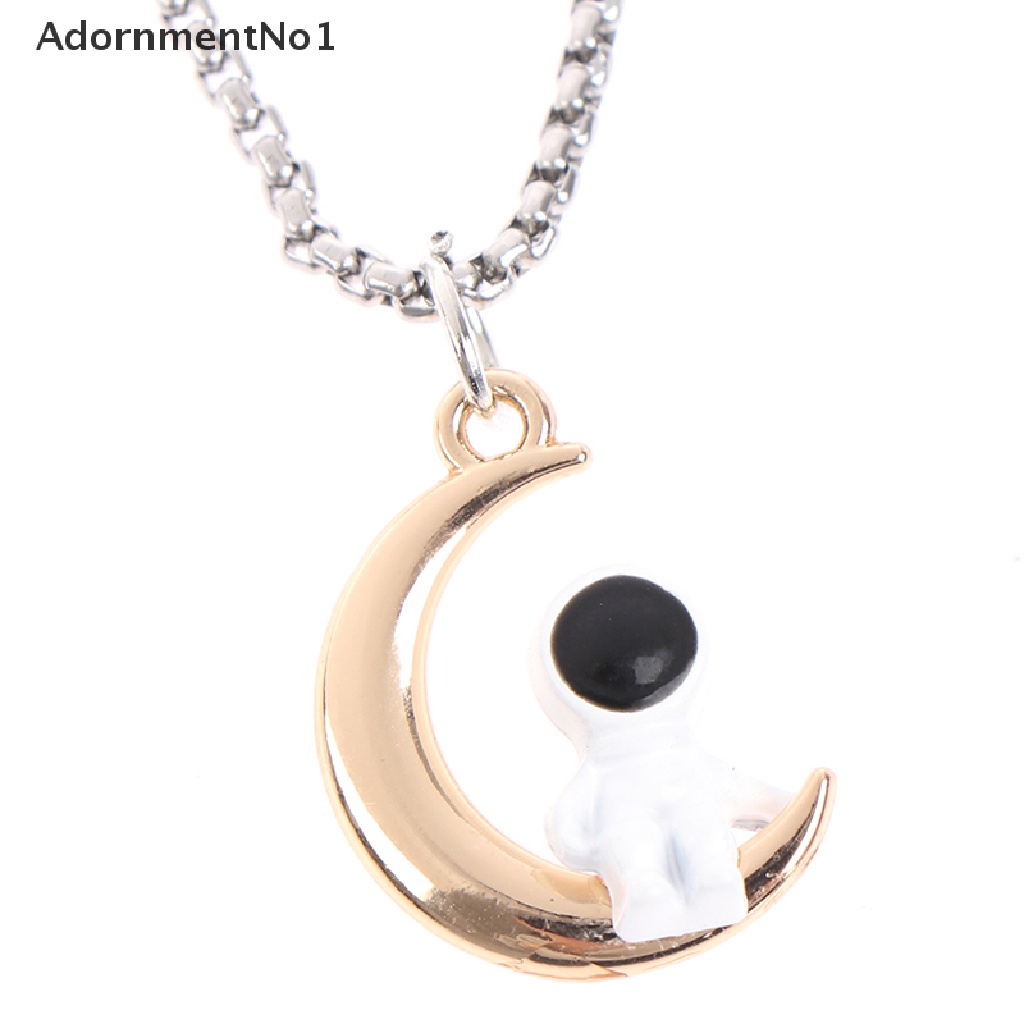 (AdornmentNo1) 2pcs / Set Kalung Magnet Liontin Astronot Untuk Pasangan / Pria / Wanita