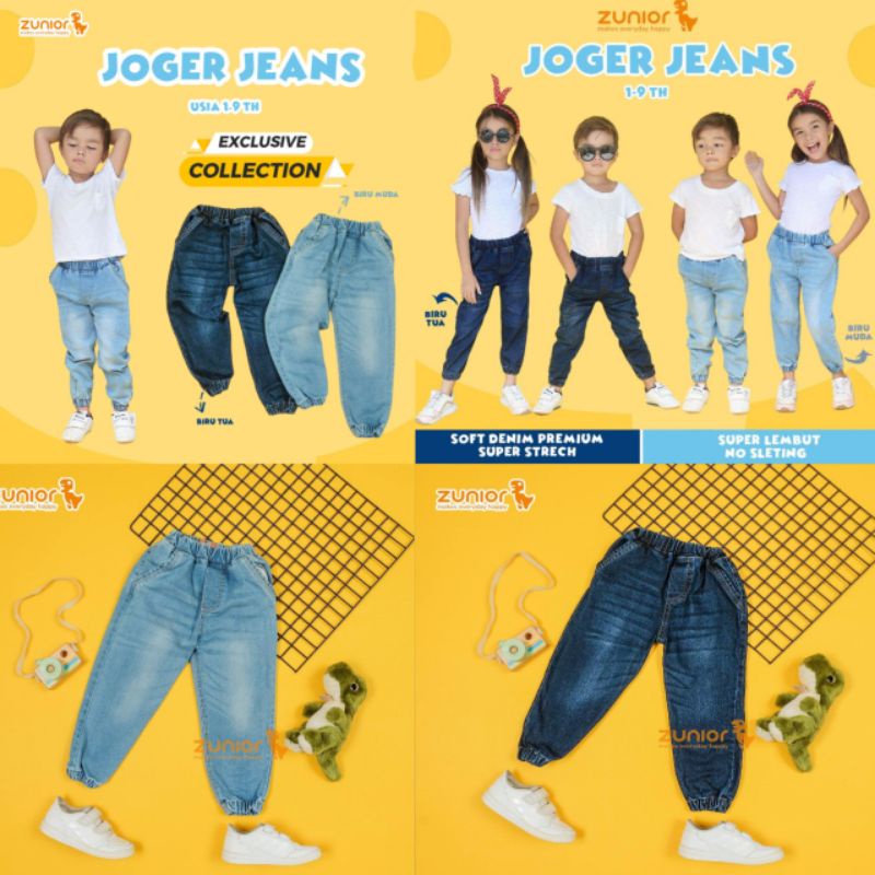 Celana Jeans Anak Laki laki Panjang Joger pants Zunior