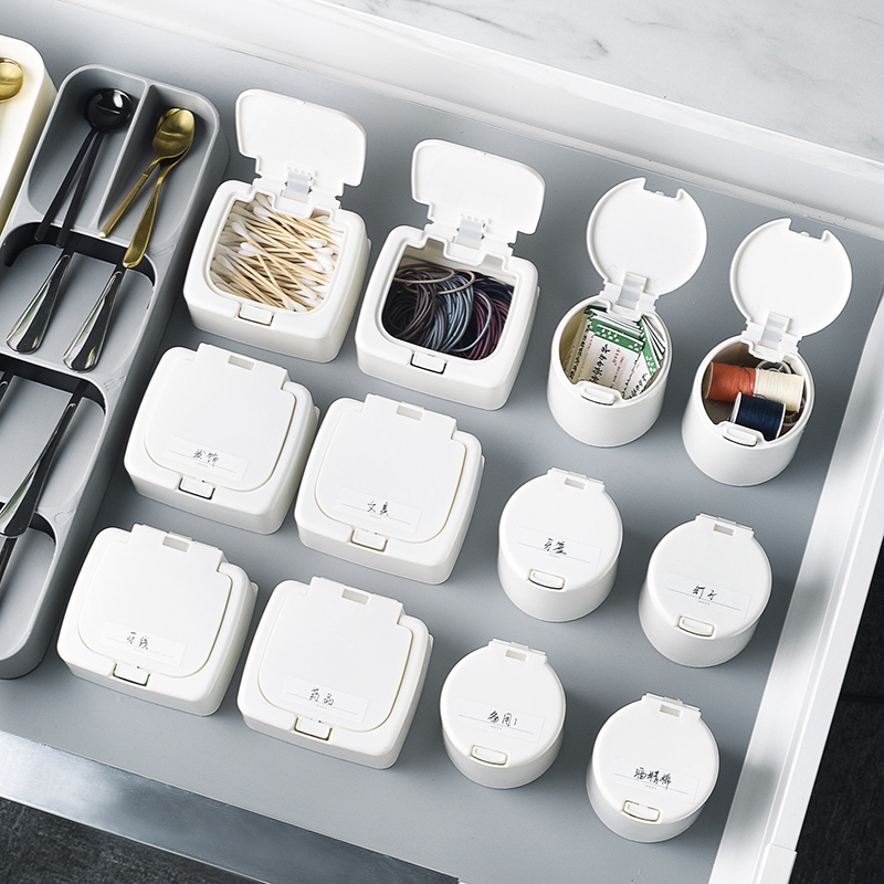 Kotak Penyimpanan Perhiasan Mini Multifungsi Bahan Katun Warna Putih Anti Debu Untuk Rumah / Kantor