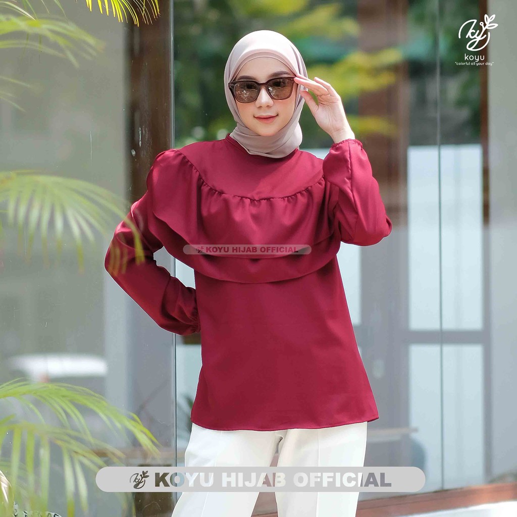 Koyu Hijab Baju Atasan Volla Top Premium Anti Nerawang