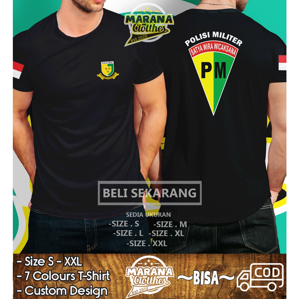 Kaos Polisi Militer Angkatan Darat Baju Distro