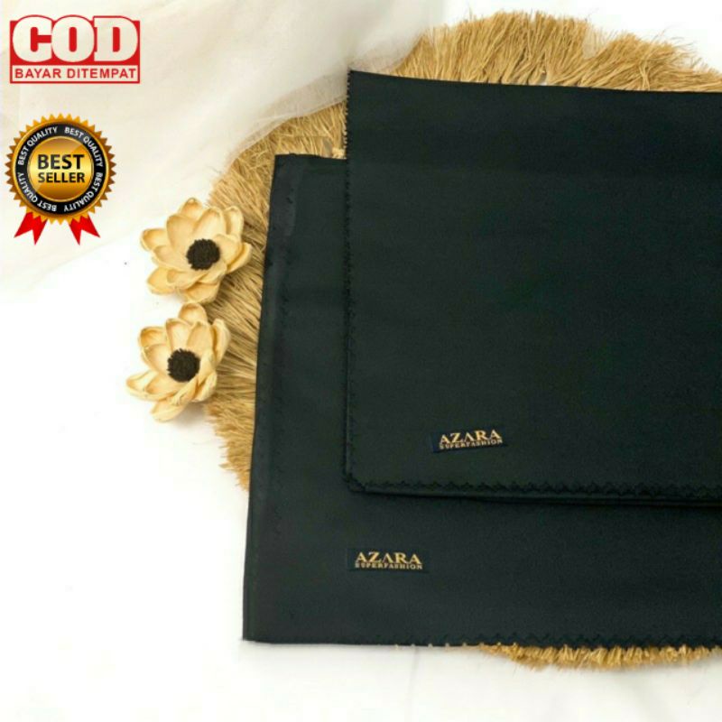 Kerudung Segi Empat Laser Cut Oskara Azara Hitam Jilbab Segiempat Hijab Segi 4