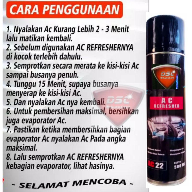 Pembersih mobil/Ac refresher DSC /penyegar /pembersih AC mobil /bau Ac mobil/pendingin AC