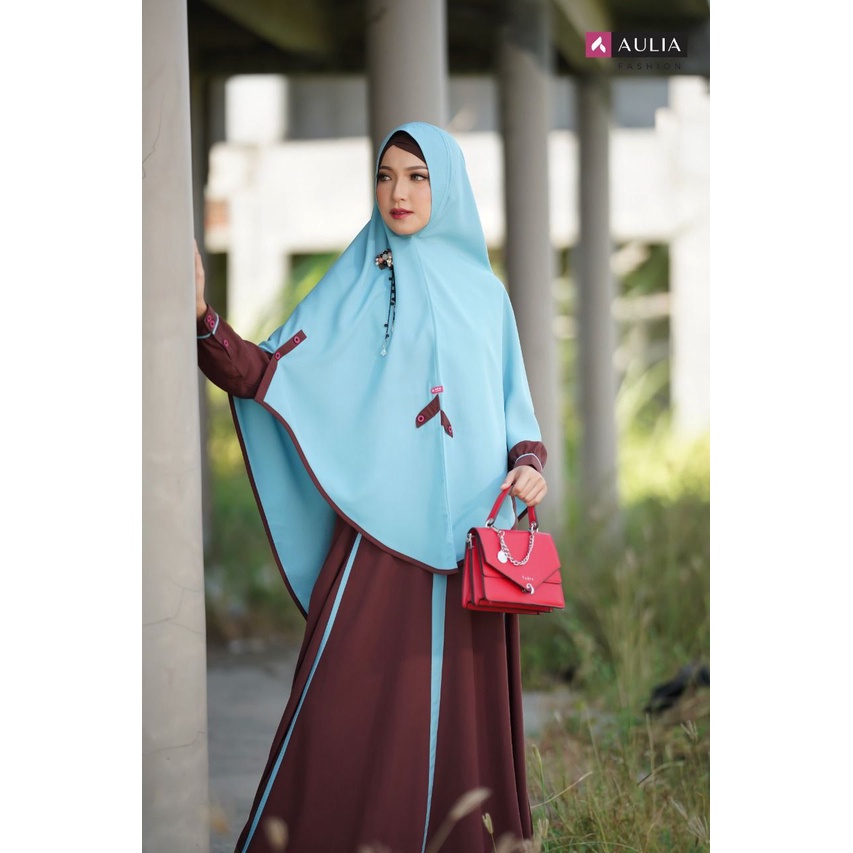 SET GAMIS AULIA KANAYA CHOCOLATE ICE BLUE TERBARU MURAH