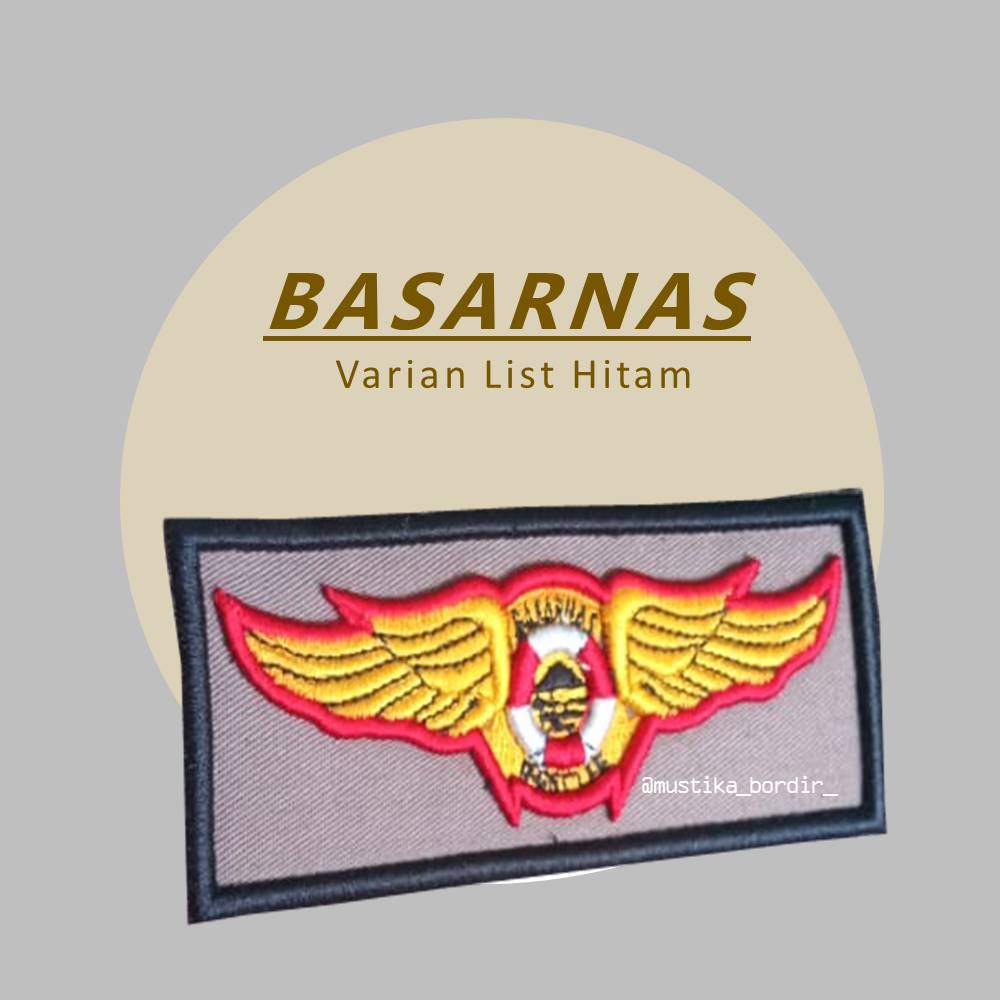 Bordir Timbul Polisi Basarnas