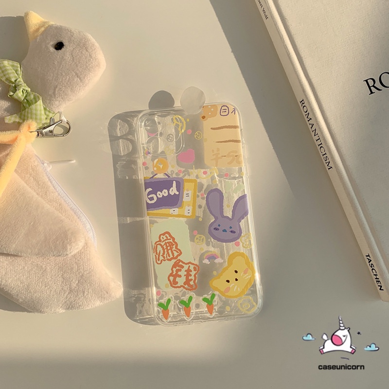 Oppo A15 A54 A74 A95 Reno 5 6 Reno 4 4F 5F 4Lite A33 A53 A5 A9 2020 A1K A3s A12 A5s A12e A7 A16 A31 A94 A92 A35 A15s A11 A11K A32 A93 F17pro F19pro Ins Cute Cartoon Graffiti Case Soft Clear Transparent Cover-4