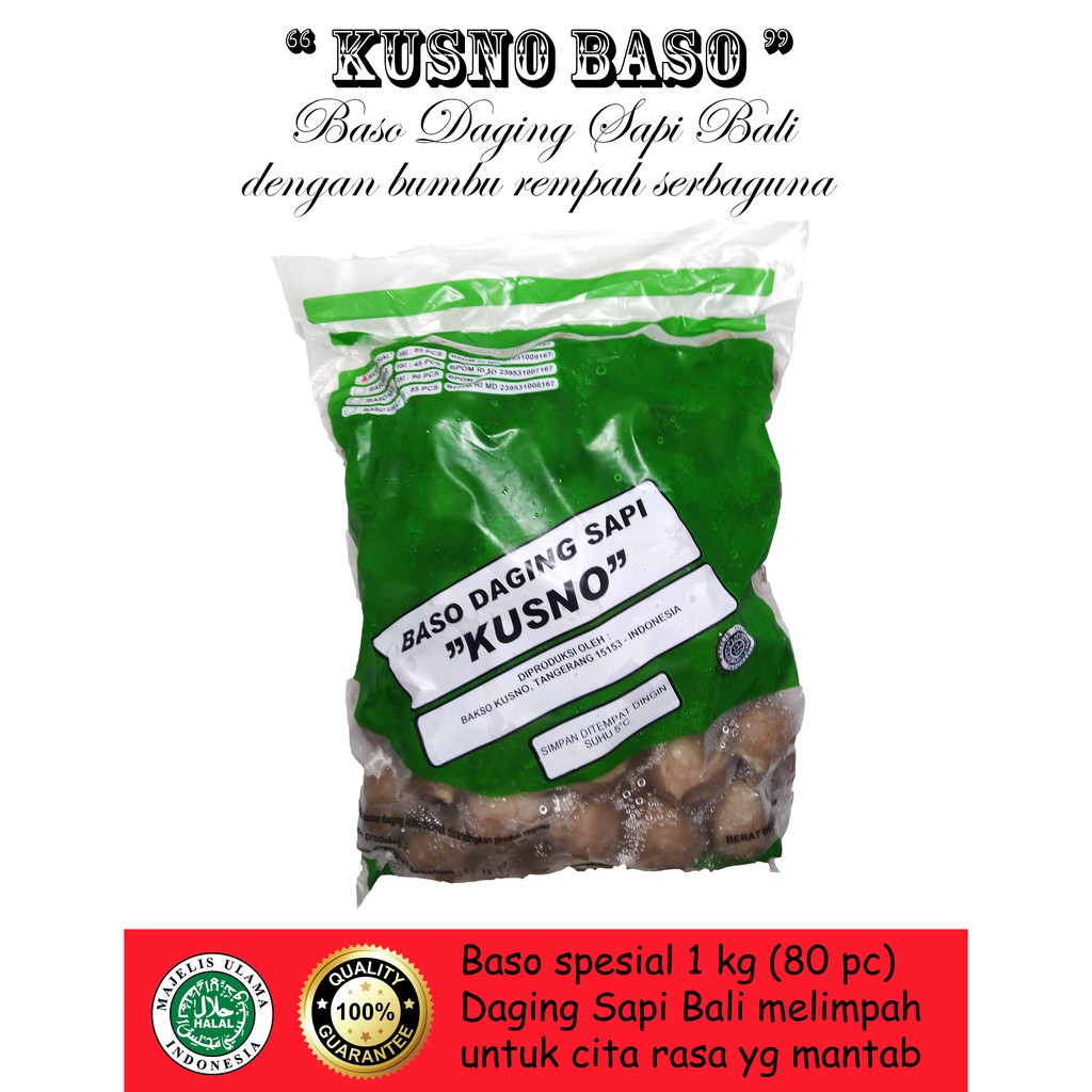 Jual Baso Kusno Spesial 1000 Gr 80 Pc Shopee Indonesia