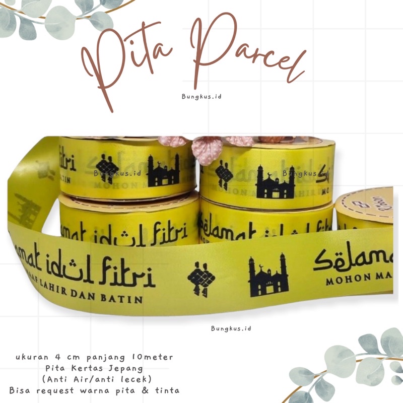 Pita Kertas | PitaKado | Pita Idul Fitri | Pita Imlek | Pita Natal &amp; Tahun Baru | Bahan Pita Jepang Pita Kado untuk parsel/parcel hamper keranjang slempang