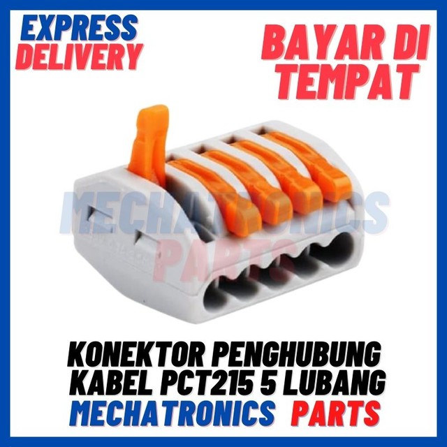 [MTR-9039] KONEKTOR TERMINAL BLOCK PENGHUBUNG KABEL PCT215 5 LUBANG