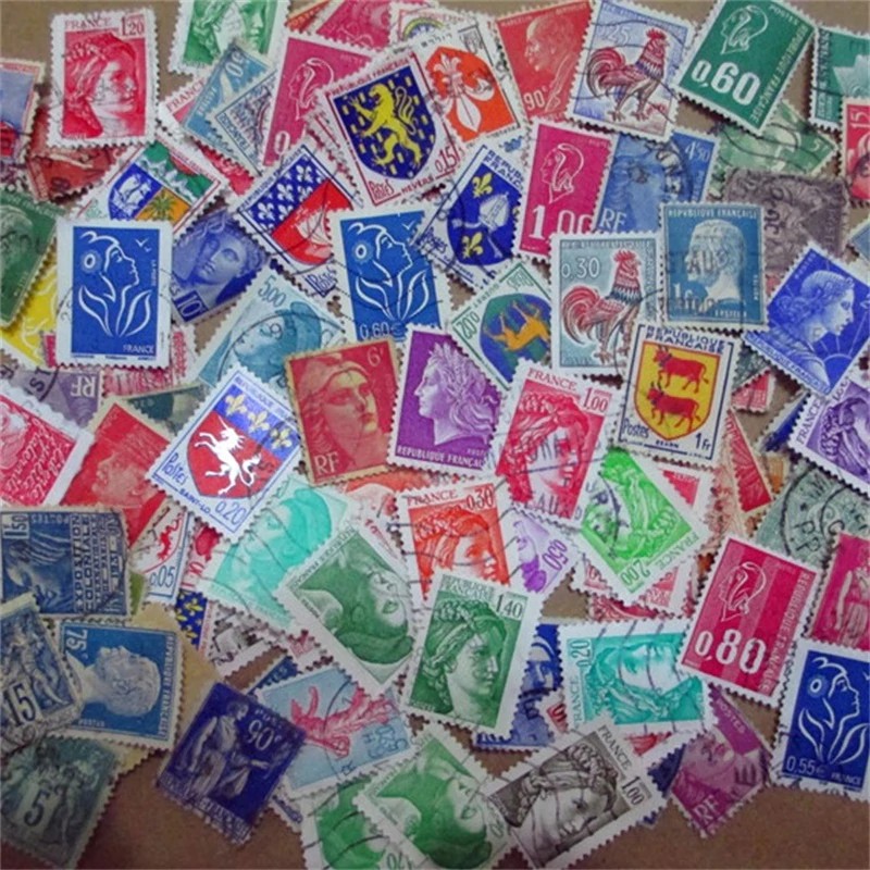 

IMPORT 100 PCS/Lot No Repeat Postage Stamps Collections From France With Post Mark Stamp Postal All