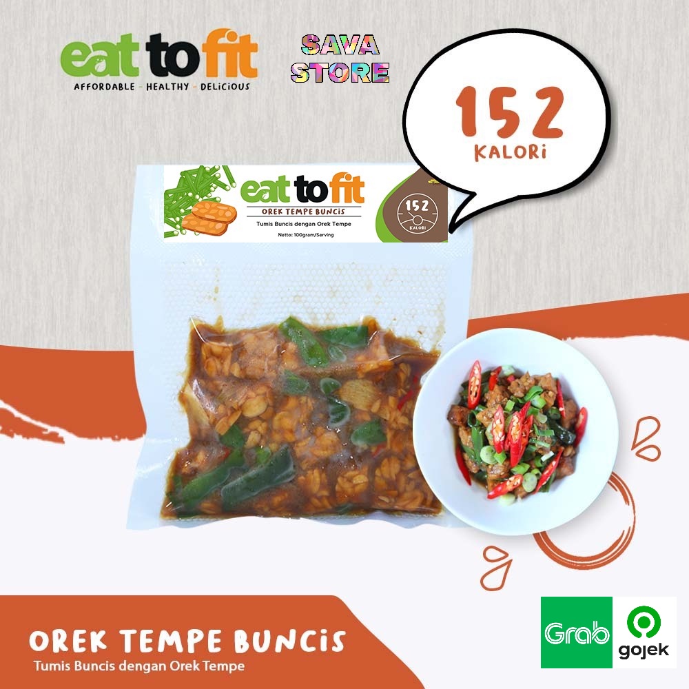 FROZEN FOOD MAKANAN DIET EAT TO FIT OREK TEMPE BUNCIS - 100gr