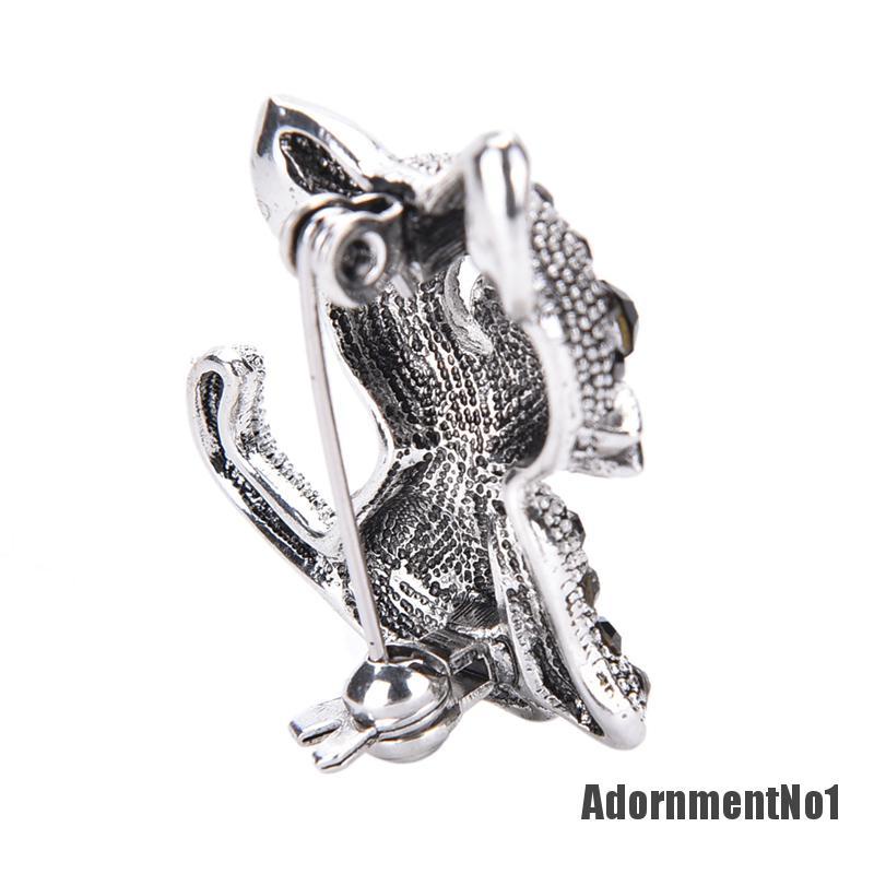 (Adornmentno1) Adornmentno1 Bros Pin Antik Bentuk Kucing Kecil Lapis Silver Untuk Wanita