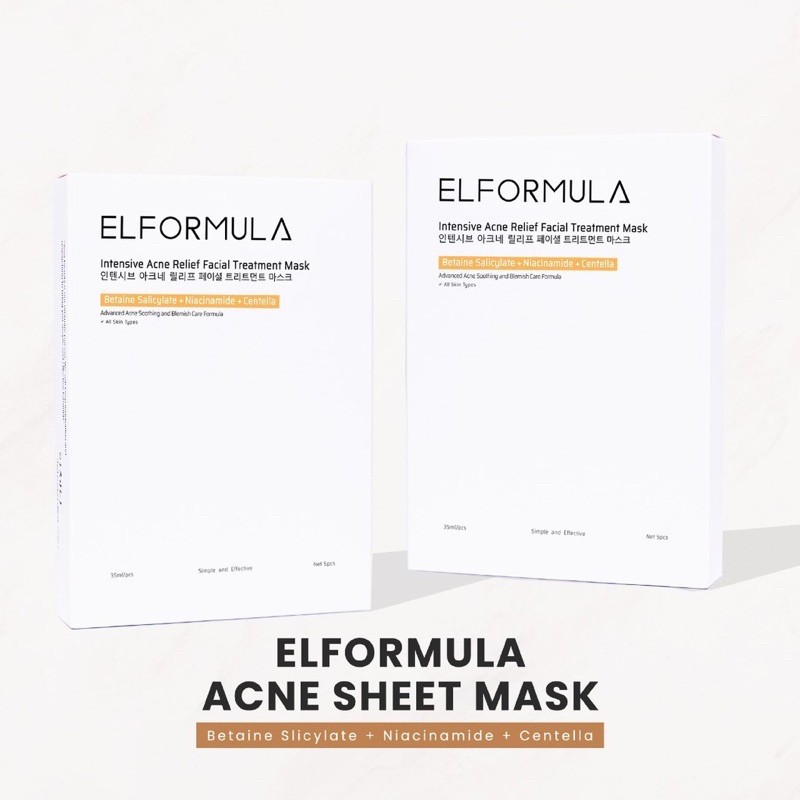 ELFORMULA INTENSIVE ACNE RELIEF FACIAL TREATMENT MASK - ELFORMULA ACNE SHEET MASK