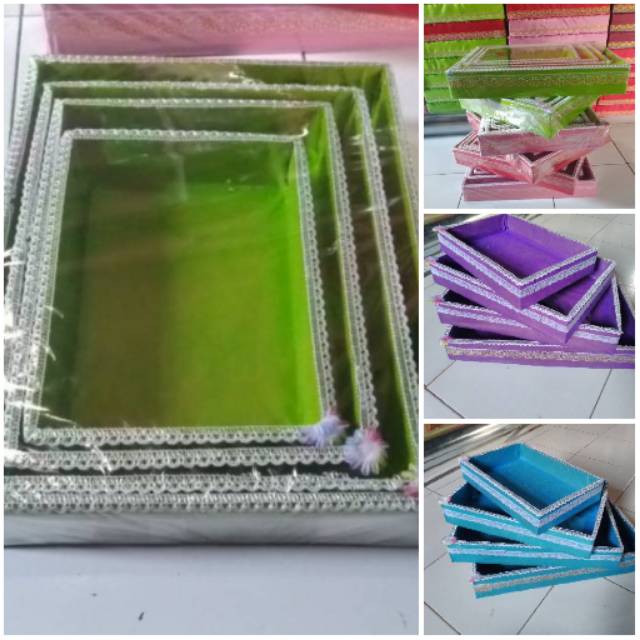 

Kotak parcel hantaran seserahan murah 1 set isi 4 pcs