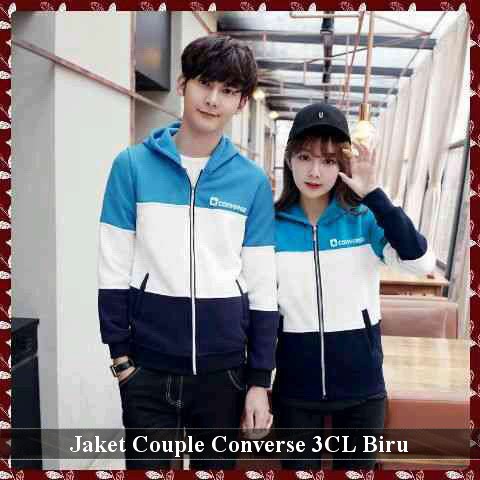 Jaket Couple Terbaru |  Pusat Fashion Couple | Converse 3CL Biru