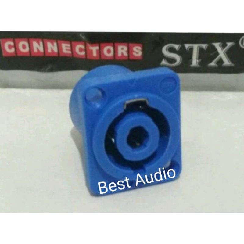 Socket soket Spikon speakon STX biru