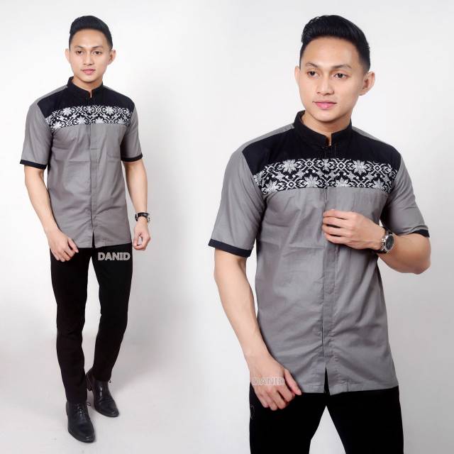 BAJU KOKO KOMBINASI BATIK KELAS INTERNASIONAL