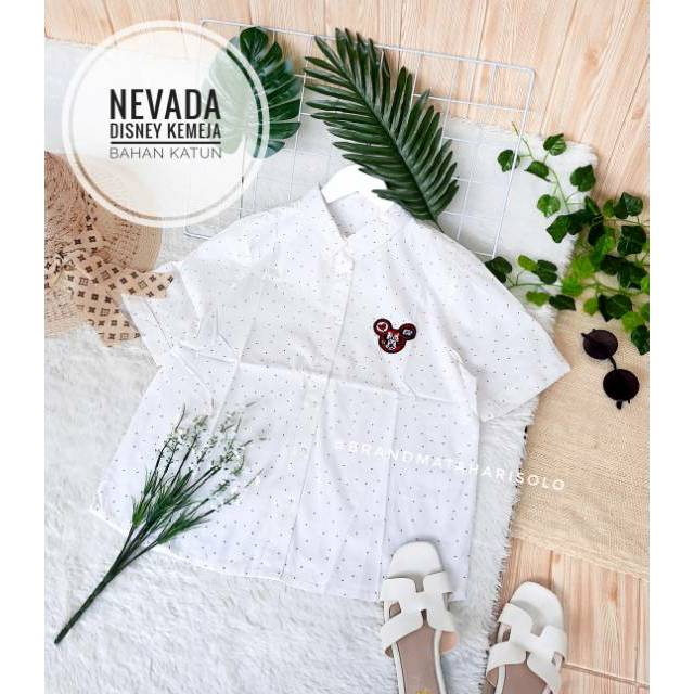 KEMEJA NEVADA DISNEY PUTIH 01