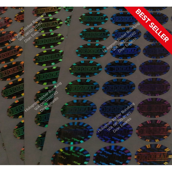 

Jual Sticker Hologram Original Oval Silver Murah