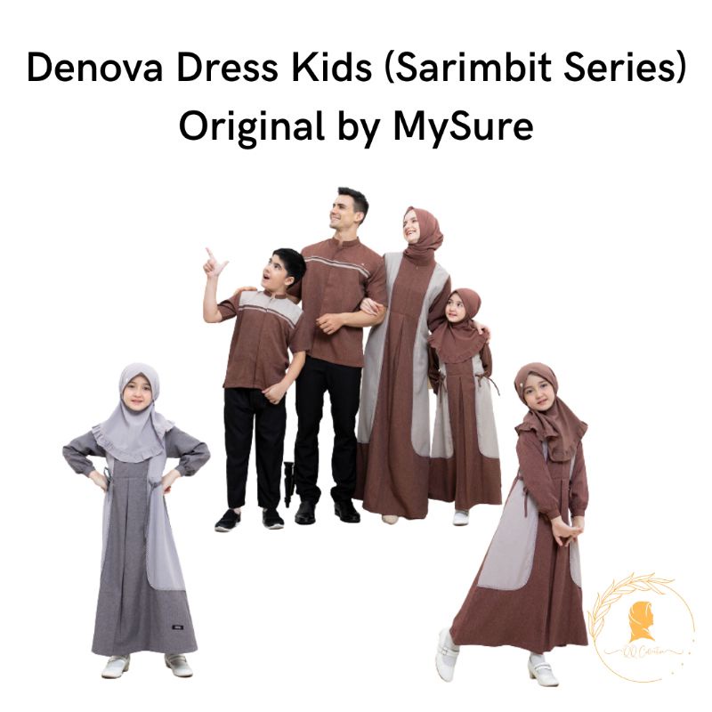 Denova Dress Kids (Sarimbit Series), Gamis anak, gamis premium, gamis polos, gamis terbaru, gamis or