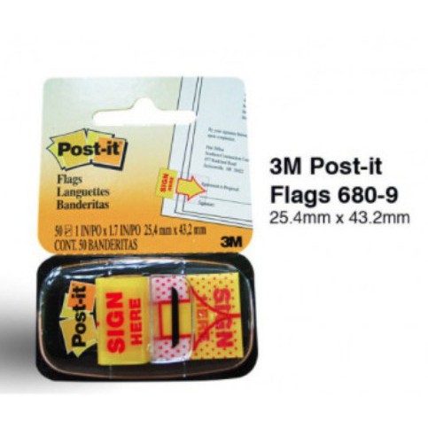 3M Post it Sticky note sign here