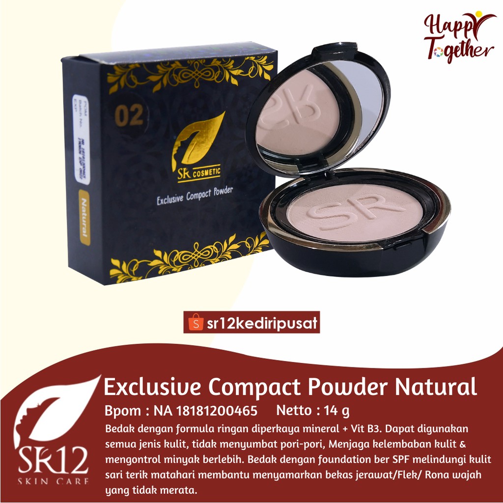 EXCLUSIVE COMPACT POWDER SR12 - BEDAK PADAT SR12 - BEDAK PLUS FOUNDATION - BEDAK AWET TAHAN LUNTUR -