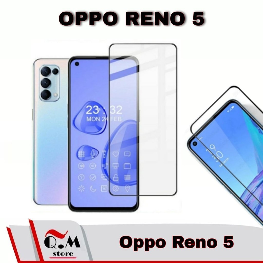 Tempered Glass Layar 9D OPPO RENO 5 5G Full Lem Screen Anti Gores Oppo Reno 5 5G 2021