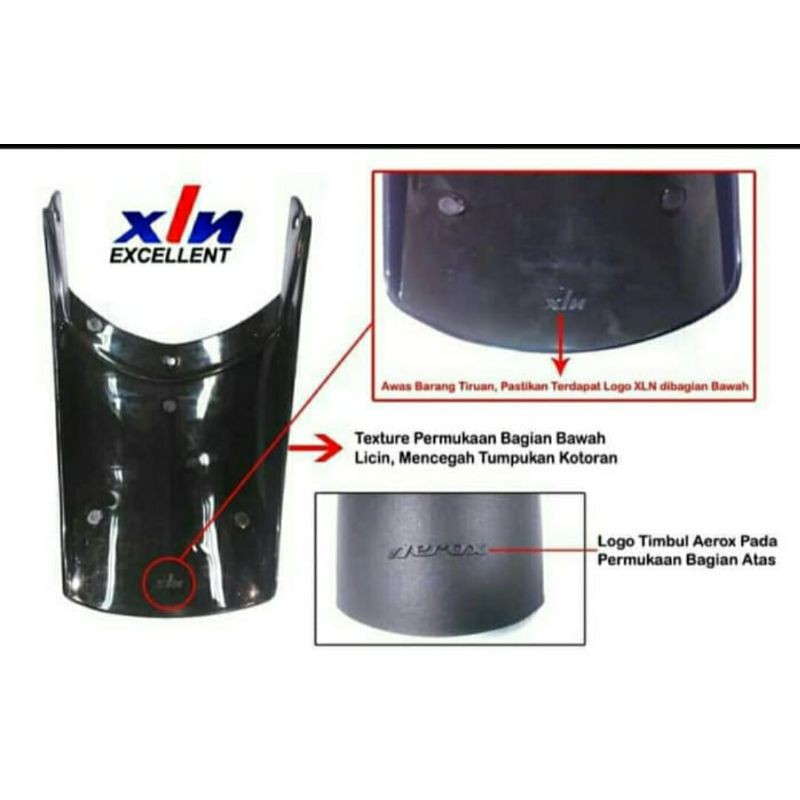 Sambungan spakbor depan aerox 155 Mudflap aerox 155