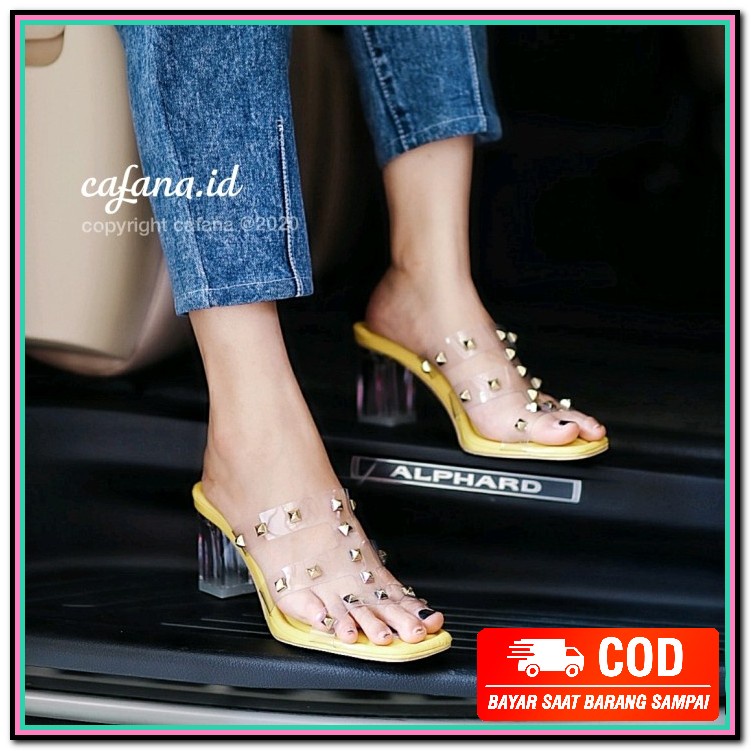 Berkualitas Louisdear Sepatu Heel Bahan Glossy Gloss 33 P3 QW794 Sandal High Heels Wanita Heels Kac