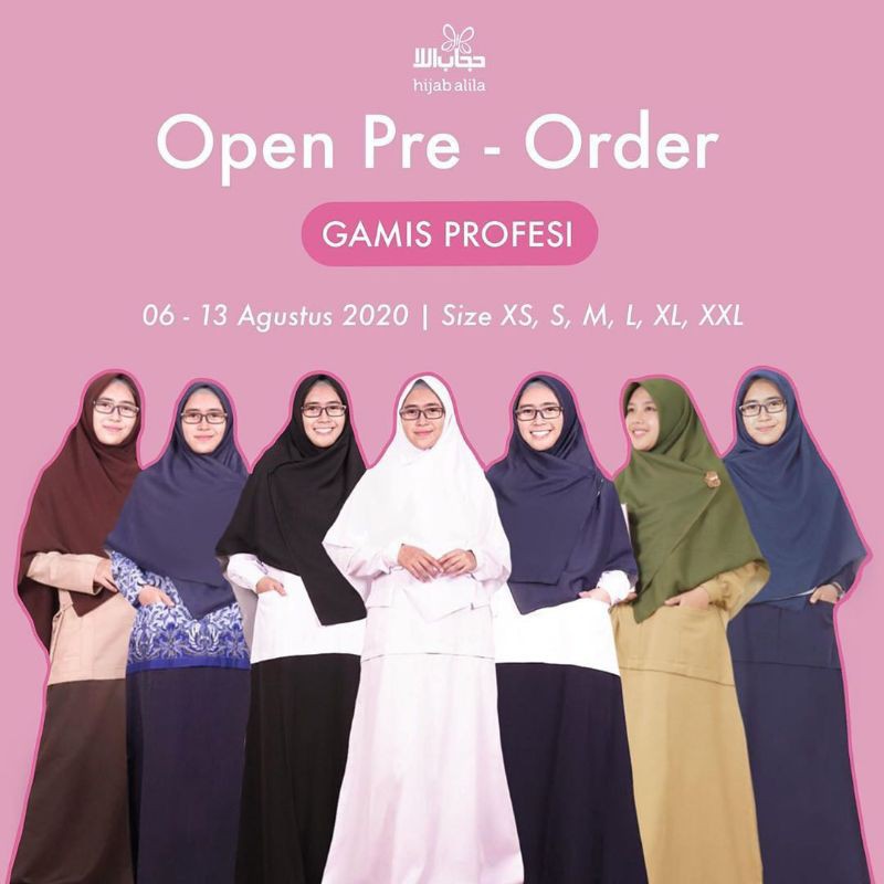 gamis profesi alila | PNS | Korpri | Pramuka | putih hitam | putih biru