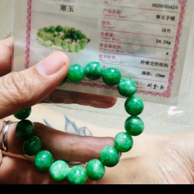 Gelang giok sertifikat